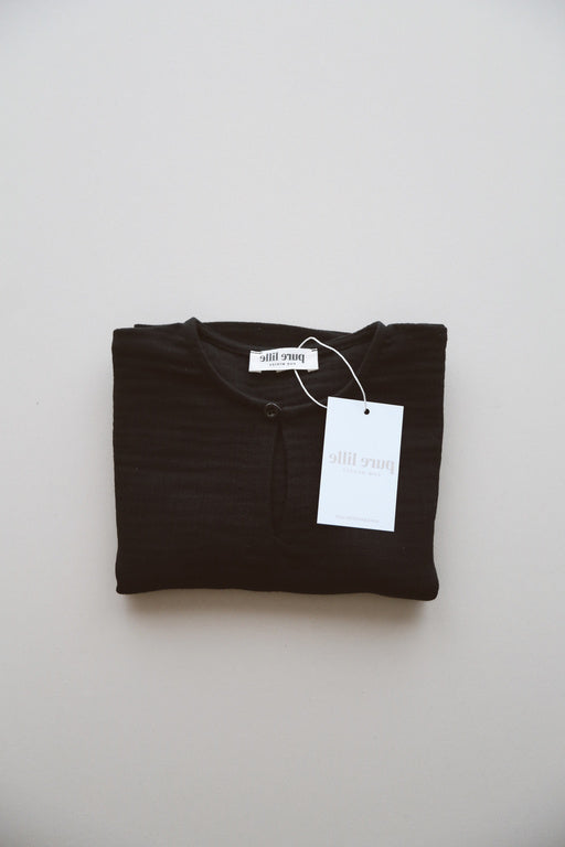 MUSLIN SHIRT SİYAH