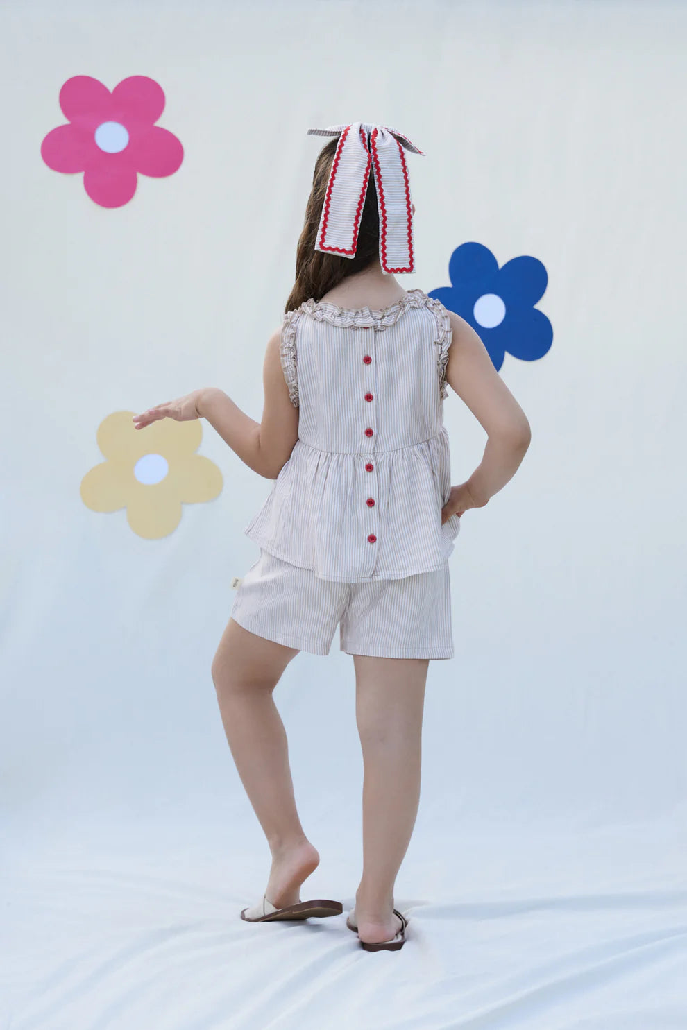 Miela Kids Fırfırlı Cherry Bluz ve Şort Takım
