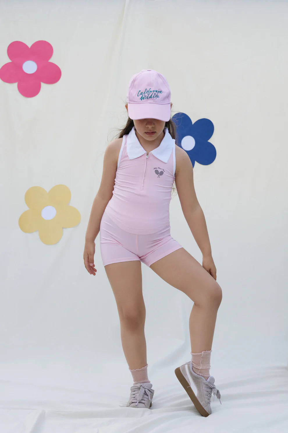 Miela Kids Tennis Club  Kız Çocuk Biker Tayt Candy Pink