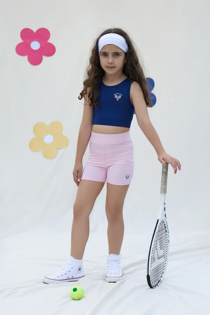 Miela Kids Tennis Club  Kız Çocuk Biker Tayt Candy Pink