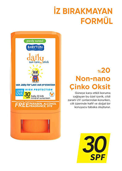 Bebek ve Çocuklar İçin Doğal Güneş Koruyucu Stick 30 SPF 20 gr
