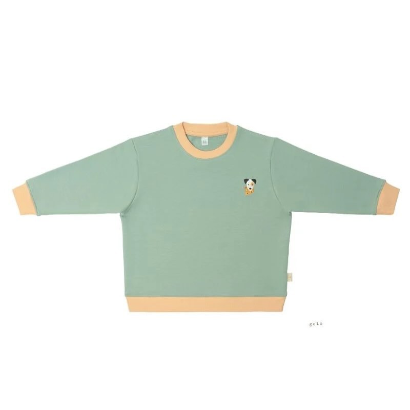 Kontrast Detaylı Sweatshirt-Mint