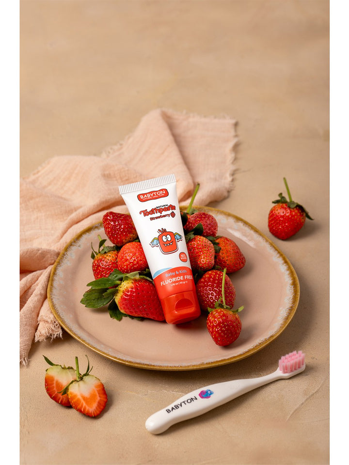 Organik Doğal Çilek Aromalı Diş Macunu 50gr