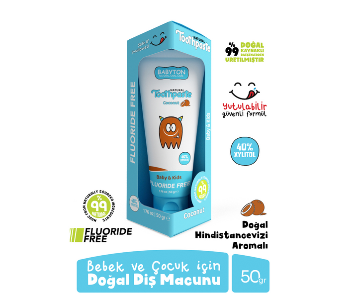 Organik Doğal Hindistan Cevizi Aromalı Diş Macunu 50gr