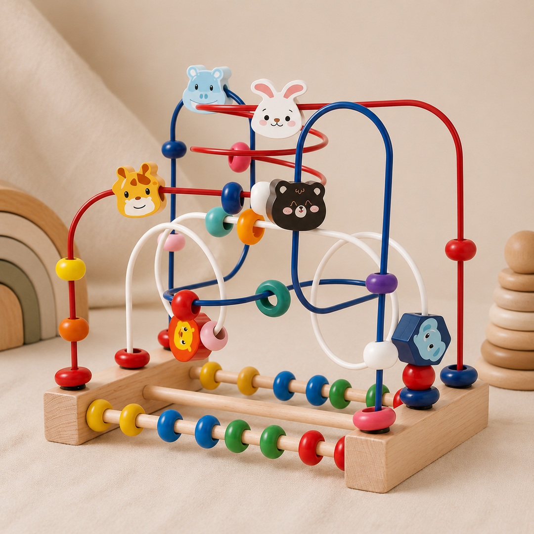 Montessori Ahşap Boncuk Labirenti