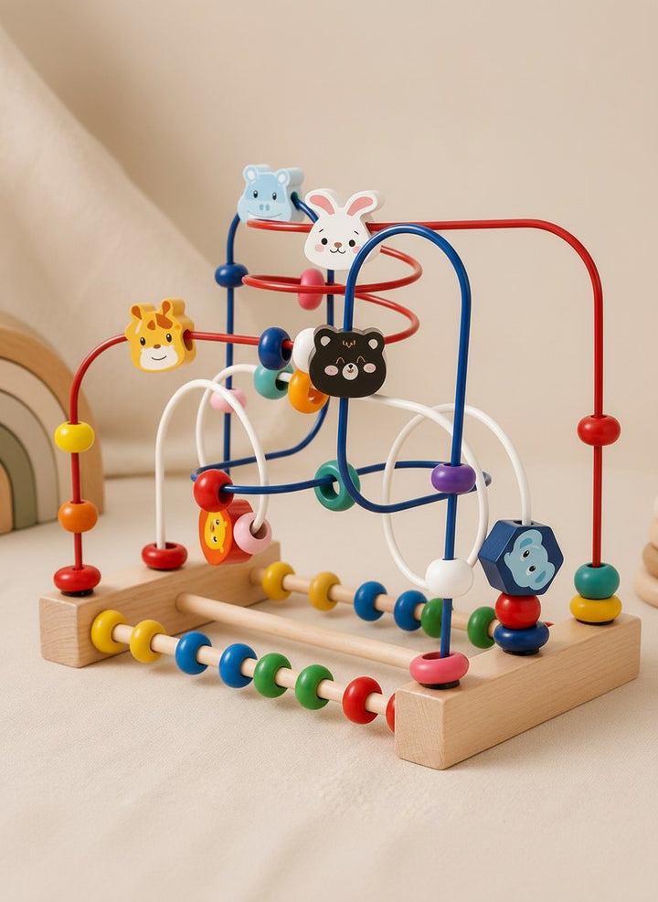 Montessori Ahşap Boncuk Labirenti