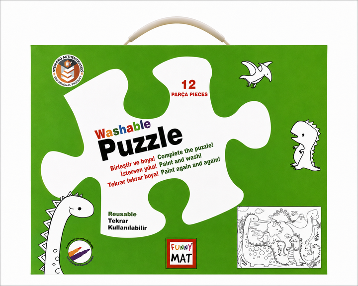 FUNNY MAT WASHABLE PUZZLE DİNAZOR ÇAĞI