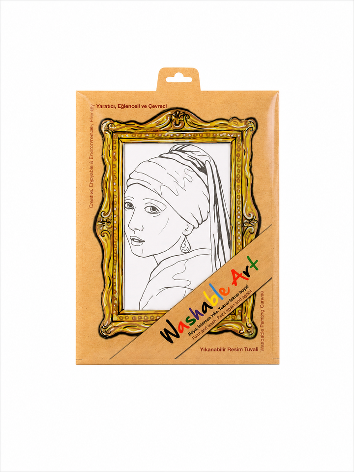 FUNNY MAT WASHABLE ART JOHANNES VERMEER GİRL WITH A PEARL EARRING