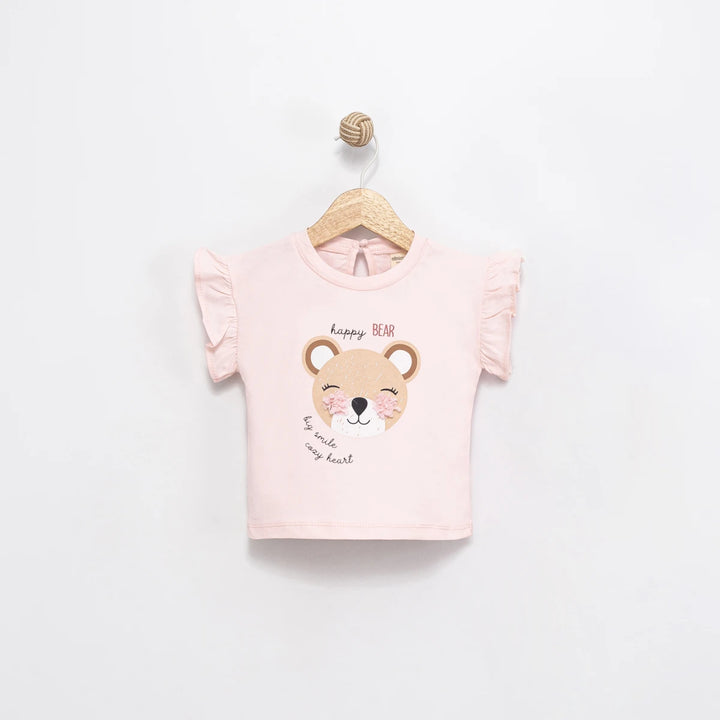 Happy Bear Kolsuz Soft Cotton Pudra T-shirt 2711-1