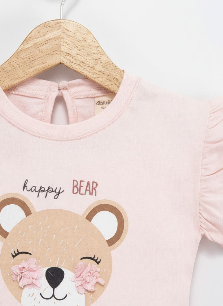 Happy Bear Kolsuz Soft Cotton Pudra T-shirt 2711-1