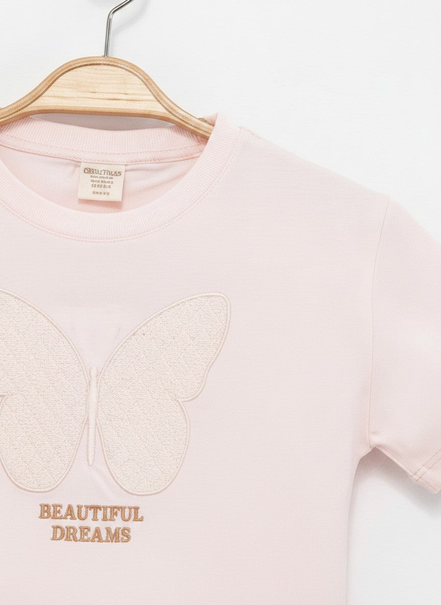 Beautiful Dreams Cotton T-Shirt Pembe 2736-2