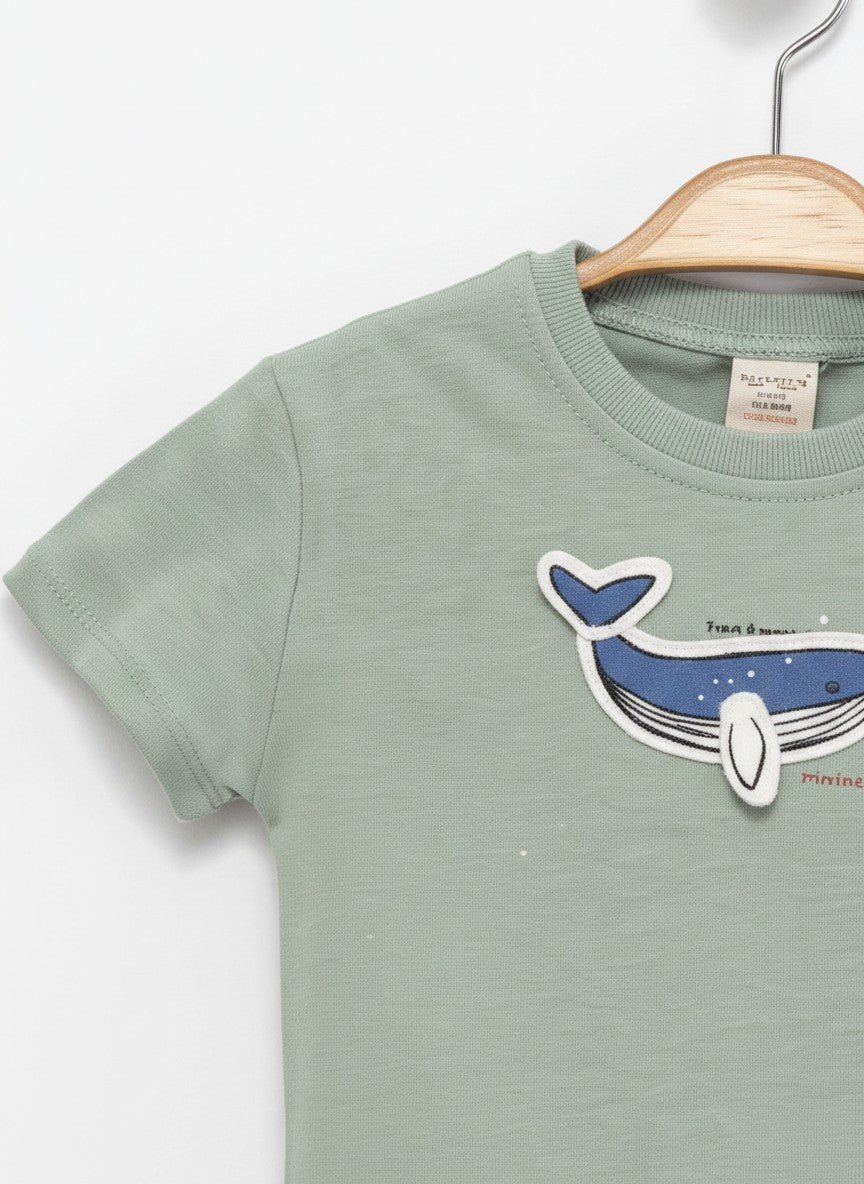Okyanus Cotton T-Shirt Tatlı Haki 3440-1