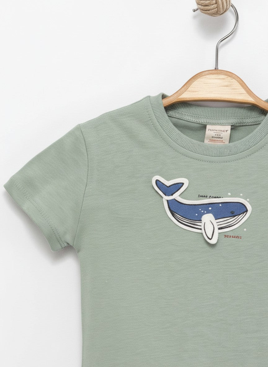 Okyanus Cotton T-Shirt Tatlı Haki 3440-1