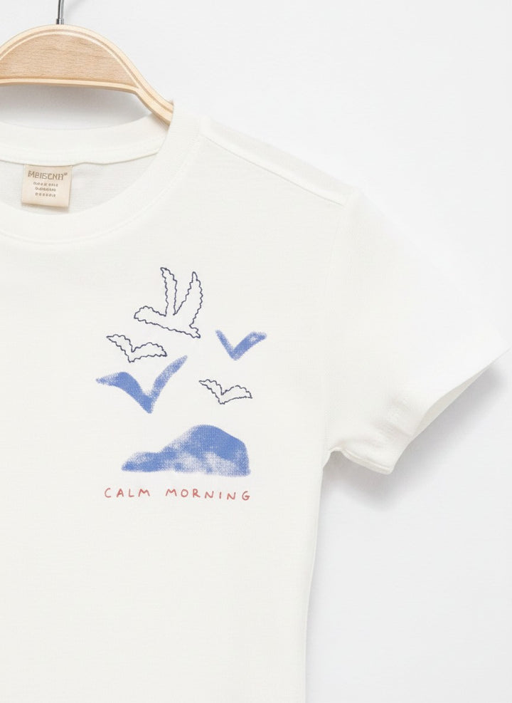 Calm Mornings Cotton T-Shirt 3457-2