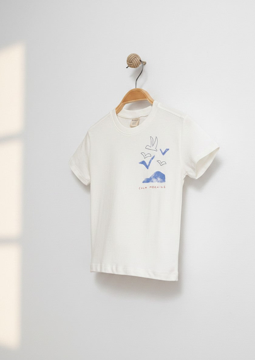 Calm Mornings Cotton T-Shirt 3457-2