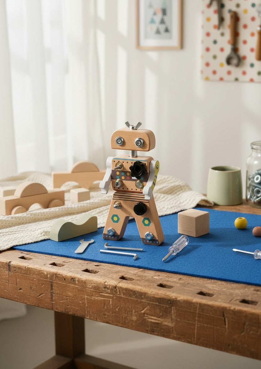 Montessori Küçük Mühendis Ahşap Robot
