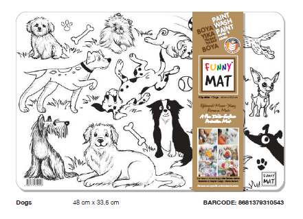 FUNNY MAT KÖPEKLER    48 x 33.5 cm