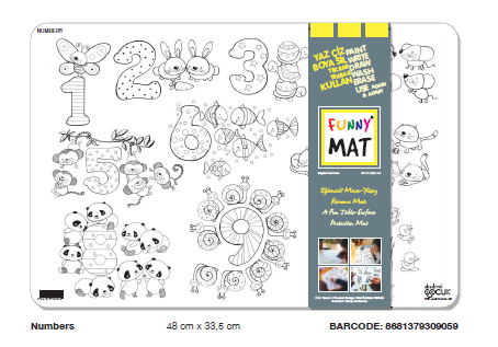 FUNNY MAT SAYILAR    48 x 33.5 cm