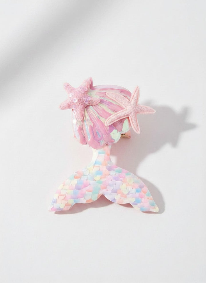 Fairymoon Lagoon Mermaid Clip (XL) White Pearl