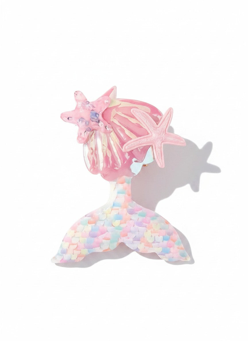 Fairymoon Lagoon Mermaid Clip (XL) White Pearl