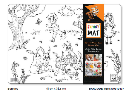 FUNNY MAT TAVŞANLAR    48 x 33.5 cm