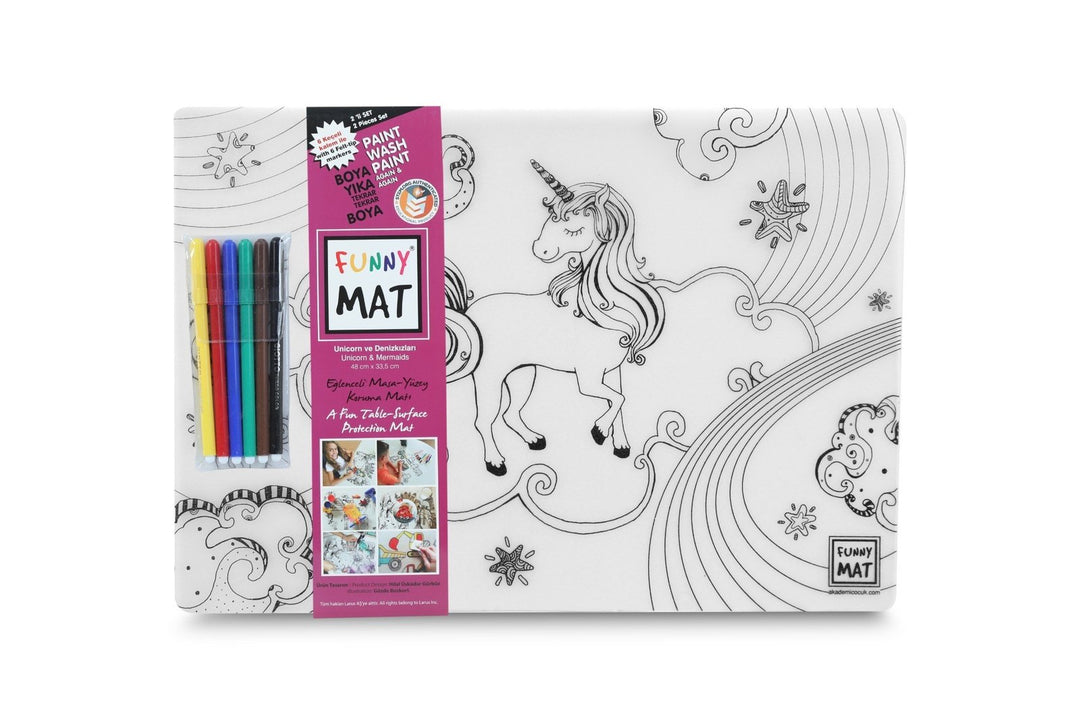 FUNNY MAT 2Lİ SET UNİCORN &amp; DENİZ KIZI 6&