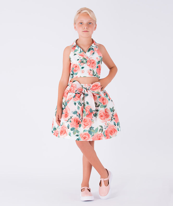 CARIOCA ROSE ORANGE FLORA SKIRT