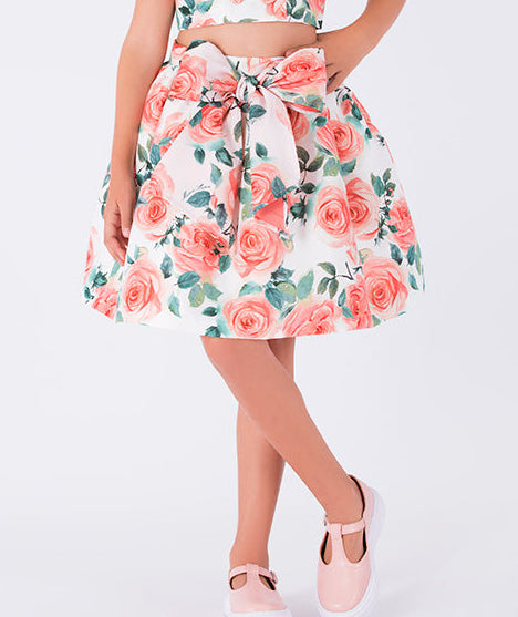 CARIOCA ROSE ORANGE FLORA SKIRT