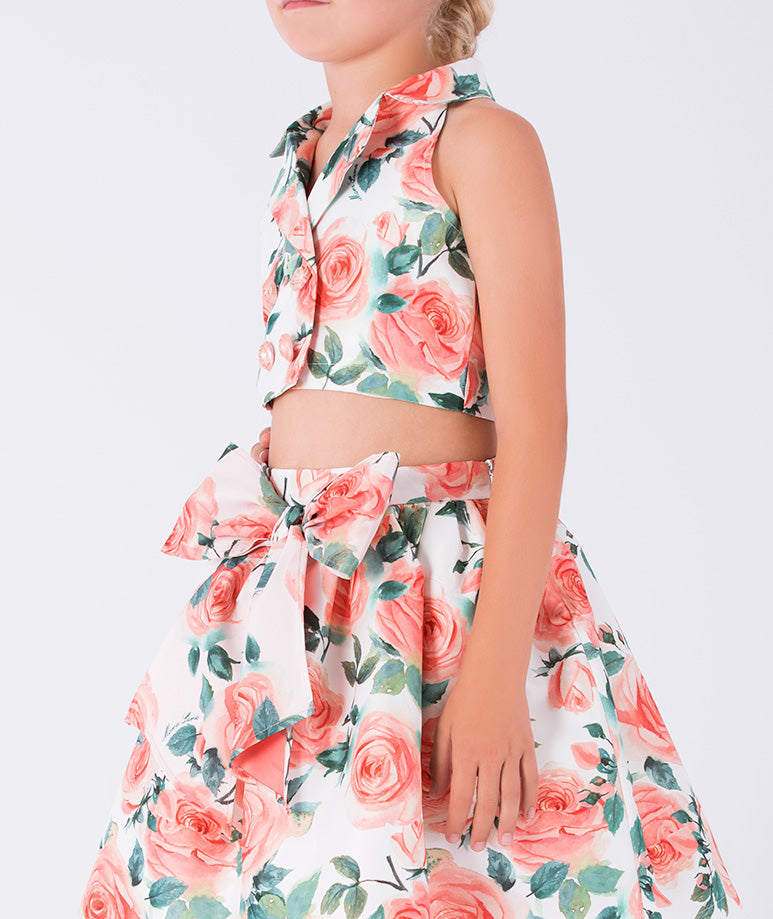 CARIOCA FLORAL ORANGE FLORAL BLOUSE