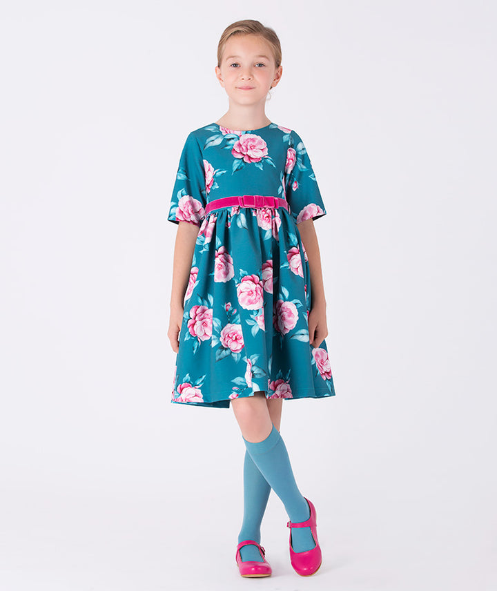 SAVAYA AZURE FLORAL DRESS