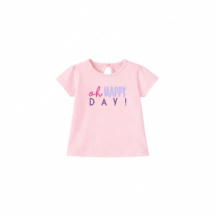 HAPPY DAY BASKILI TİŞÖRT PUDRA