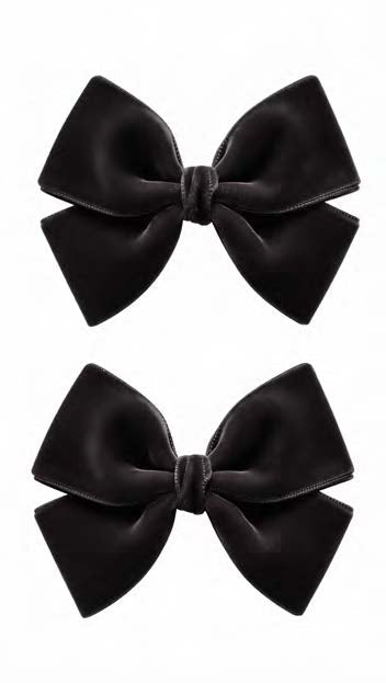 IPOBOMI VELVET BOW SET BLACK