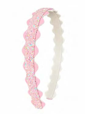 IPOBOMI RUFFLE HEADBAND PINK