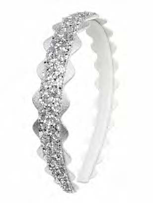IPOBOMI RUFFLE HEADBAND SILVER