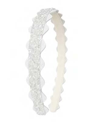 IPOBOMI RUFFLE HEADBAND WHITE