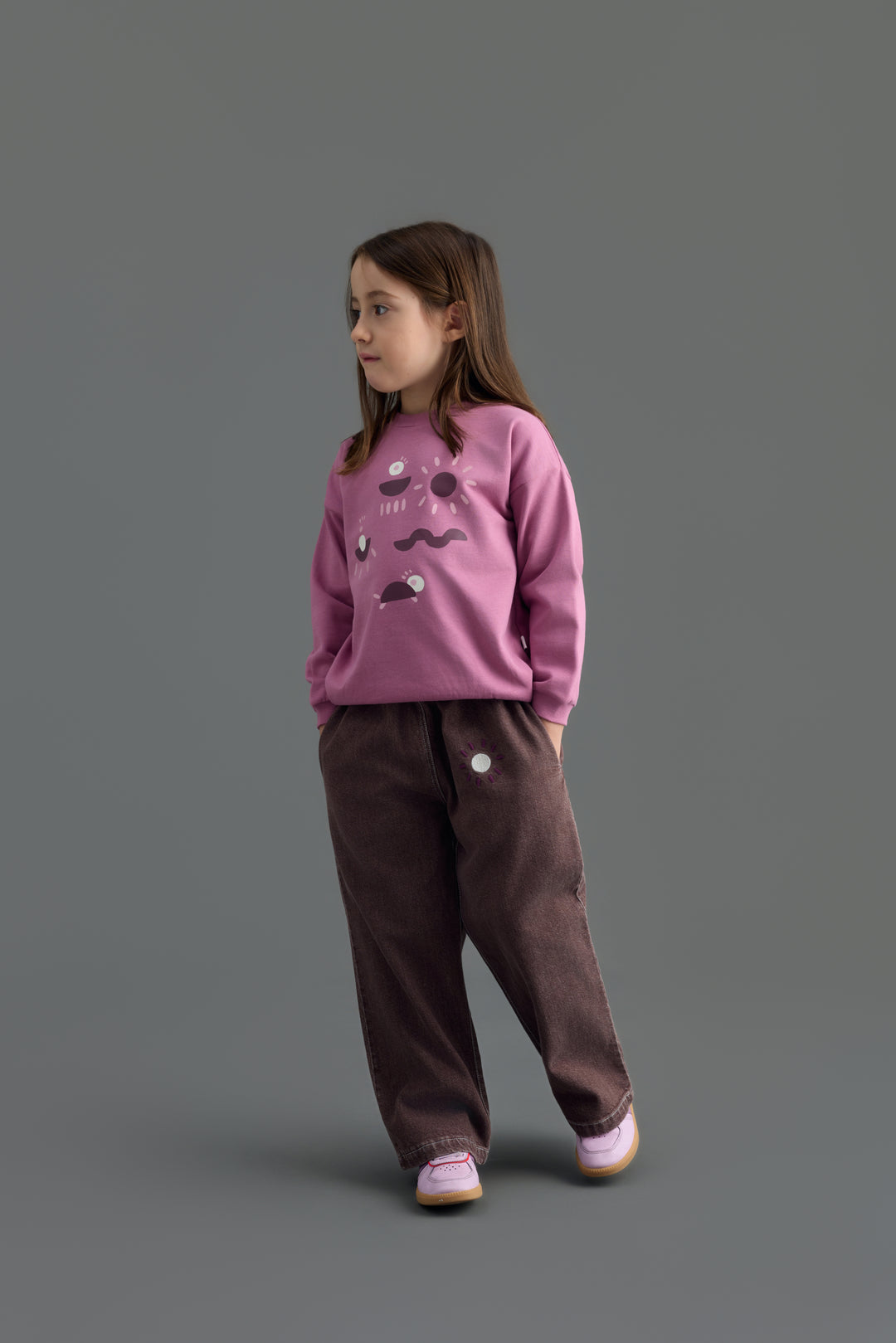 Yucca "Grow" Sweatshirt Pembe