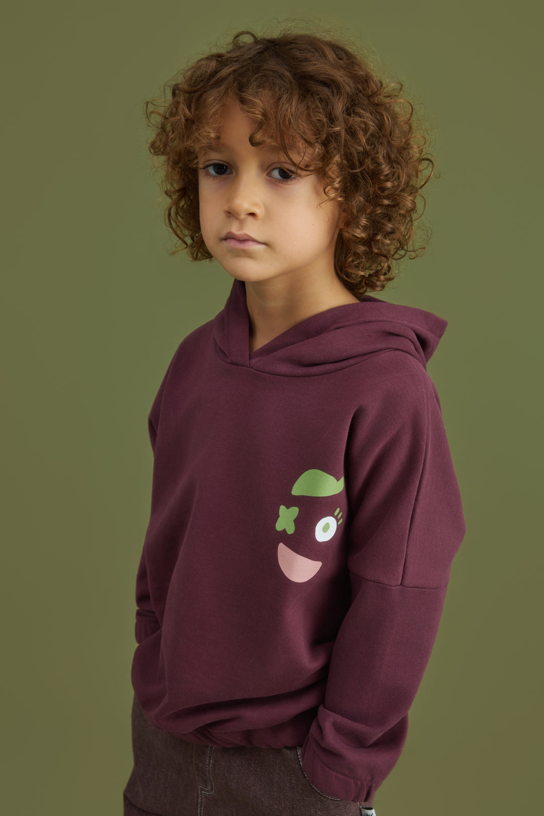 Yucca "Hoodie" Sweatshirt Mürdüm