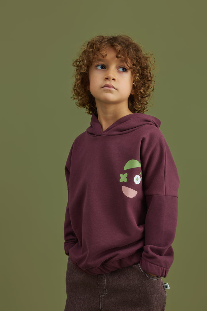 Yucca "Hoodie" Sweatshirt Mürdüm