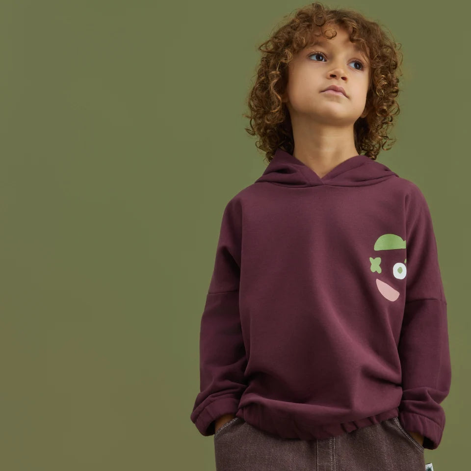 Yucca "Hoodie" Sweatshirt Mürdüm