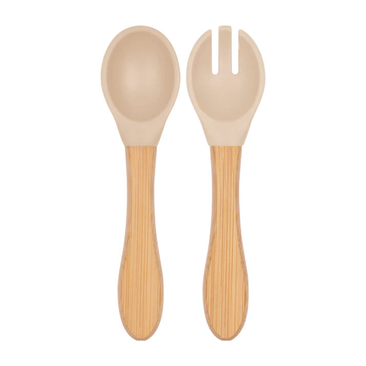 OiOi Mama Kaşığı + Çatal Bubble Beige