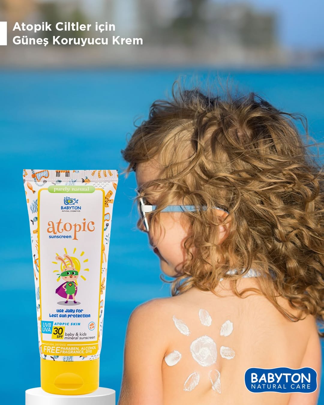 Bebek ve Çocuklar için Atopik Güneş Koruyucu Krem 100 ML