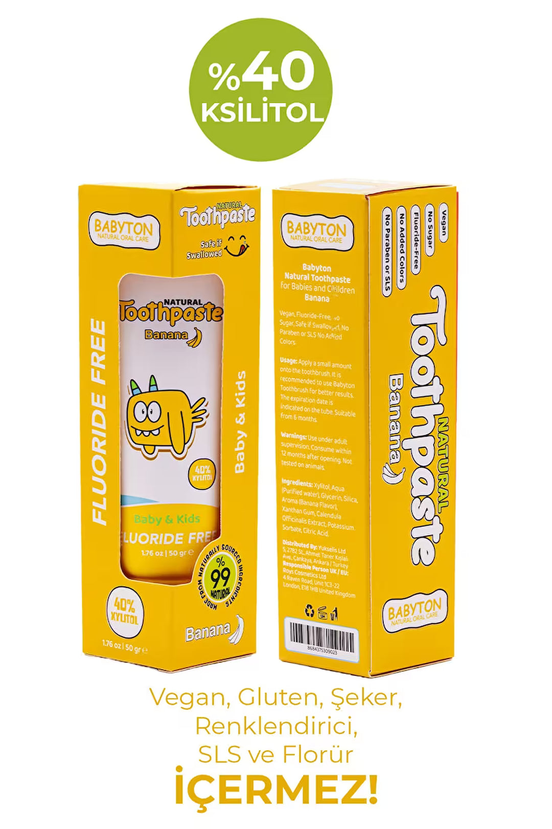 Organik Doğal Muz Aromalı Diş Macunu 50gr