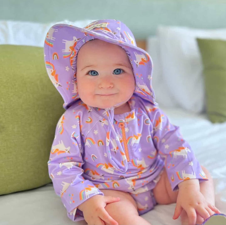 Alt Üst Kız Bebek Set Rainbow Unicorn Lilac