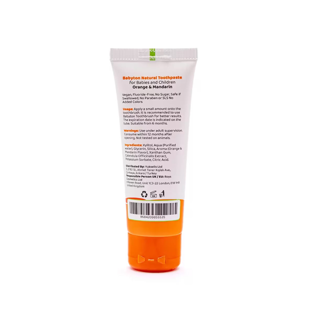Organik Doğal Portakal &amp; Mandalina Aromalı Diş Macunu 50gr