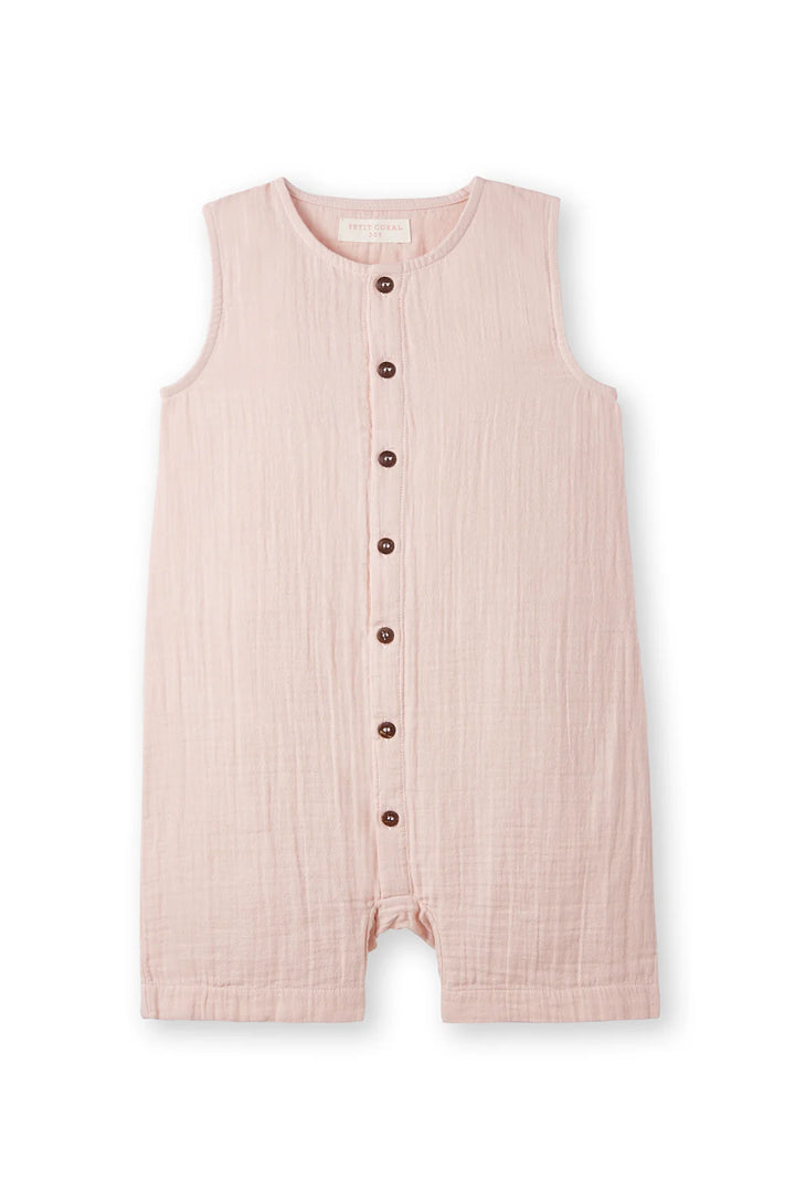 PETiT CORAL MÜSLİN ROMPER PUDRA