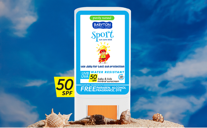 Bebek &amp; Çocuk Suya Dayanıklı Doğal Güneş Koruyucu Stick 50 SPF 20 gr
