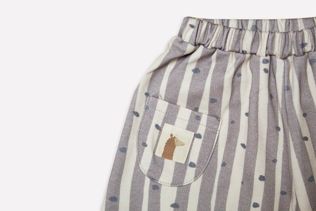 ORGANIK ’IRREGULAR STRIPES GENİŞ PAÇA PANTOLON