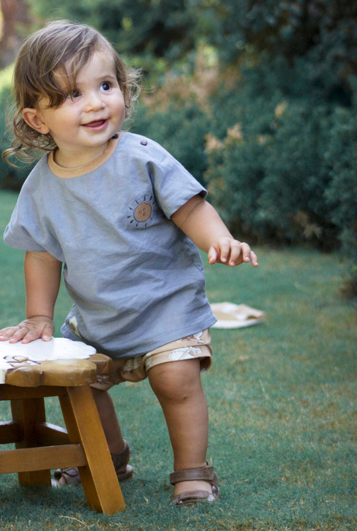 ORGANIK PORPOISE ’SUN’ BEBEK DOKUMA T-SHIRT