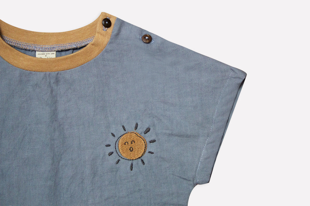 ORGANIK PORPOISE ’SUN’ BEBEK DOKUMA T-SHIRT