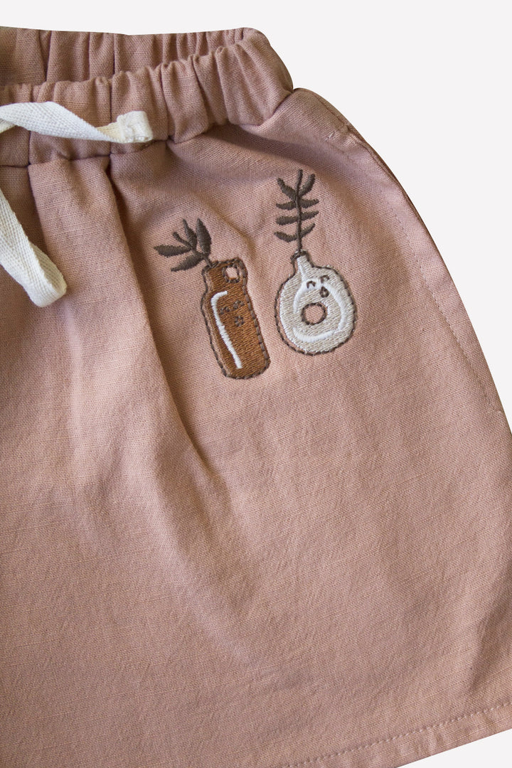 ORGANIC CORK ’TWO PLANT CERAMICS’ WOVEN SHORT